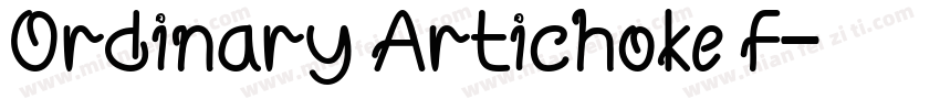 Ordinary Artichoke F字体转换